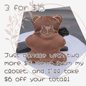 Mini caramel brown teddy plush